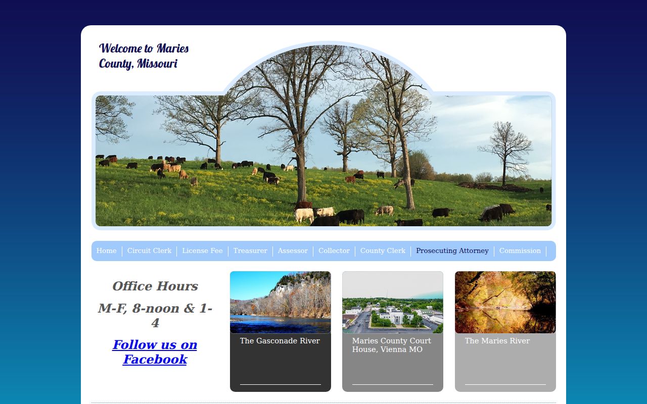 Maries County criminal court case prosecutor office information