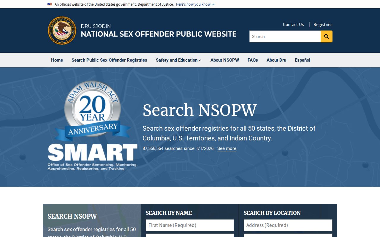 Maries County sex offender check through the national registry search